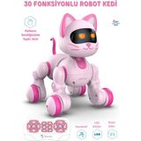 Brother Toys Uzaktan Kumandalı Pembe Renk 30 Fonksiyon Akıllı İnteraktif Öğretici Robot Kedi Oyuncak