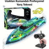Brother Toys Uzaktan Kumandalı Profesyonel Sürat Teknesi Yarış Tekne 25 Km/h - Yeşil