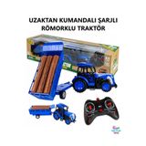 Brother Toys Uzaktan Kumandalı Şarjlı Römorklu TraktörFull Fonksiyon Çiftlik Hayvanı Veya Odun Taşıyan Oyuncak
