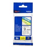 Brother TZE-221 9 mm Beyaz Üzeri Siyah Laminasyonlu Etiket