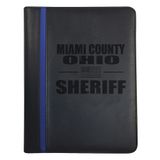Brotherhood Ohio Miami County Tüm İlçeler Şerif Yardımcısı Padfolio Not Defteri Tutucu - Şerif Yardımcısı Dua Baskı ve 3 Polis Dizüstü Çıkartmaları ve Polis Arabası Mıknatısı ile İnce Mavi Çizgi