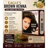 Brown Henna Hint Kınası Saç Boyası Kahverengi 6’Lı Kutu Doğal Görünümlü Saç Boyası