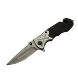 Browning 8-10 Siyah Kurtarma / Kamp Çakı 16,5Cm - Yarı Otomatik, Kemerlikli, Cam Kırma İp Kesme Aparatlı, Ok Figürlü Sap
