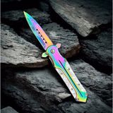 Browning Knivox Browning Gökkuşağı Sedef Kabze Auto Kamp Çakısı