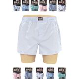 BRR Karışık Renk 12’lu Paket Pamuklu Poplin Boxer Şort - Renkli - Desenli - 2XL