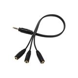 Brs Ses Sistemi Kablosu 1 Erkek 3 Dişi 3,5mm Stereo Kablo