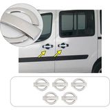 Brsplast Fiat Doblo Uyumlu 2000-2010 Krom Kapı Kolu 5 Kapı Paslanmaz Çelik
