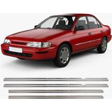 Brsplast Toyota Corolla Uyumlu 1992-1998 Krom Cam Çıtası 4 Parça Paslanmaz Çelik