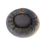 Brt Pet Simit Şeklinde Polar Kedi Yatağı 50 x 12 CM gri