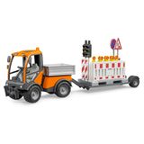 bruder 02693 - VarioCar yol emniyeti | Römork ve trafik güvenlik seti, yol onarımı için araç, oyuncak araba