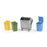 Bruder BR02607 Çöp Konteyniri Seti 1 Büyük 3 Küçük
