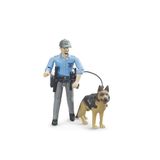 bruder BR62150 Polis Figürü & Polis Köpeği | Oyun figürü polis, çoban köpeği, oyuncak 4 yaşından büyük çocuklar