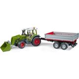 Bruder Fendt Vario 211 Kepçeli Traktör ve Römork Oyuncak Araba 55x13x16 cm ABS Malzeme