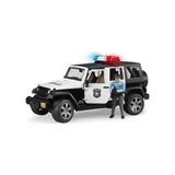 Bruder Jeep Wrangler U.R Polis Oyuncak Araba ve Memur Figürü – Açılır Kapı ve Kaput, Dayanıklı Plastik, 32.9x14.4x16.2 cm