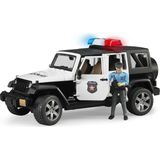 Bruder Jeep Wrangler U.R Polis Oyuncak Araba ve Memur Figürü – Açılır Kapı ve Kaput, Dayanıklı Plastik, 32.9x14.4x16.2 cm