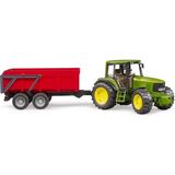 Bruder John Deere 6920 Traktör ve Kırmızı Römork 02057 Çocuklar İçin Dayanıklı ABS Oyuncak Araç
