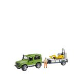 Bruder Land Rover Arazi Aracı Ve Jcb Mini Kazıcı Oyuncak İş Makinesi