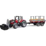 Bruder M. Ferguson 7480 ve Kütük Taş. Römork - Çok Renkli