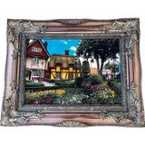 Brugge'de Bir Park Adlı İran Tebriz Halı Tablo 95x75cm - Duvar Halı Kilim Tablo