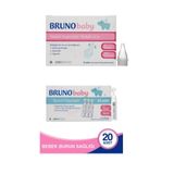 Bruno Baby Nazal Aspiratör Yedek Ucu 10lu & Serum Fiz yolo jik 5 ml x 20 Flakon