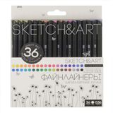 Bruno Kod:36-0020 Visconti Sketch Art Siyah Seri 36x0,36 mm Kalem