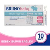 Bruno Serum Fizyolojik 10 Adet 5 ml Flakon Bebekler İçin Günlük Burun ve Göz Temizliği