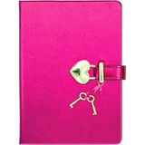 Bruno Visconti Hush Hush Kilitli Metalik Defter Kutulu 80 gr 160 Yp Çiz.koyu Pembe