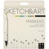 Bruno Visconti "sketch & Art" Çift Taraflı Marker Kalem 12 Renk-orman