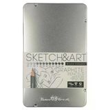 Bruno Visconti Sketch & Art Dereceli Kalem Seti 12'Li Metal Kutu General Set (2H-9B)