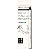 Bruno Visconti Sketchart Profesyonel Kuru Boya Kalemi Kalın Gövde Sonbahar 6 Renk No:30-0118 09 Kalem