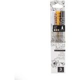Bruno Visconti Sketch&art "uniwrite Altın Gümüş Beyaz" 0.8mm 3 Renk Jel Kalem 20-0311