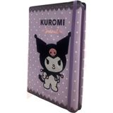 Bruno Visconti Vj Kuromi Vegan Deri Günlük Defter A5 100 Gr 192 Sayfa Lastikli, Kener Boyalı Nakışlı 525-2092