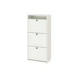 Brusali Ayakkabi Dolabi Meridyendukkan Beyaz Renk 61X130 Cm, 3 Bolmeli-Ayakkabilik