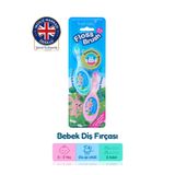 Brush-Baby Bebek Diş İpi Etkili Yumuşak Diş Fırçası - Pembe ve Turkuaz - 0-3 Yaş - Çiftli Paket