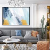 Brush Strokes Yağlı Boya Dokulu Tablo 75X100 Siyah Çerçeveli