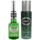 Brut Plexi Madalyon EDT 100 ml Erkek Parfüm + 200 ml Deodorant + 2'li Sabun 4'lü Paket Set
