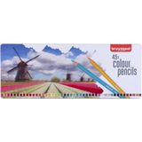Bruynzeel Colour Pencils Holland Set Kuru Boya Kalemi Seti 45 Renk Metal Kutu