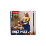 Bruynzeel Colour Pencils Rijksmuseum The Milkmaid Set Kuru Boya Kalemi Seti 24 Renk Metal Kutu