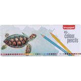 Bruynzeel Colour Pencils Turtle Set Kuru Boya Kalemi Seti 45 Renk Metal Kutu