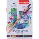 Bruynzeel Expression Aquarelle 12 Renk Kuru-Sulu Boya Kalemi Seti Sanatsal Kullanım İçin Özel