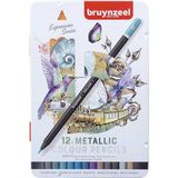Bruynzeel Expression Colour Metalik Tonlar Kuru Boya Kalemi 12 Renk Adet ile Yaratıcı Çizimler
