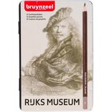Bruynzeel Graphite Pencils Rijksmuseum Rembrandt Dereceli Karakalem Eskiz Çizim Seti 12'li