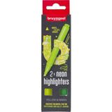 Bruynzeel Highlıghter Set Yellow/green - Floresan Kalem Seti Sarı/yeşil - Renkli - Standart