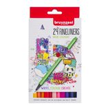 BRUYNZEEL Koleji Fineliner Seti 24 Karışık Renkli Kalemler