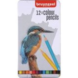 Bruynzeel Kuru Boya Kalemi 12 Renk Metal Kutu Kingfisher