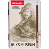 Bruynzeel Ruks Museum 12'li Karakalem Seti Renkli Grafit Kalemler ile Sanatsal Çizim İçin