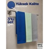 Brz Clean Premium Mikrofiber Bez 40x60 cm 3'lü | Sihirli Temizlik ve Kurulama Bezi | Deterjan Gerektirmez - Renkli - 3 ADET