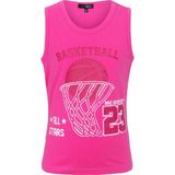 BRZ Collection Basketbol Baskılı Kız Çocuk Sıfır Kol T-Shirt - 3 Yaş - Fuşya