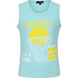 BRZ Collection Basketbol Baskılı Kız Çocuk Sıfır Kol T-Shirt - 4 Yaş - Turkuaz