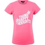 BRZ Collection Baskılı Kız Çocuk Kısa Kollu T-Shirt - 2 Yaş - Fuşya